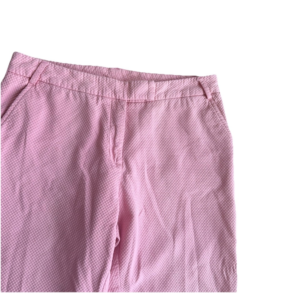 Lilly Pulitzer White Label Pink Wide Leg Pants Women's Size 8 Seersucker